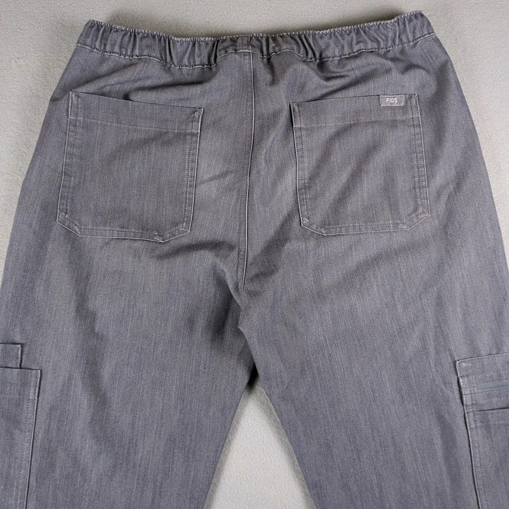 Figs Cairo Cargo Scrub Pants Mens Small Graphite Gray Straight Leg Technical